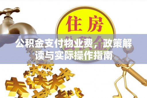 陇川公积金支付物业费，政策解读与实际操作指南