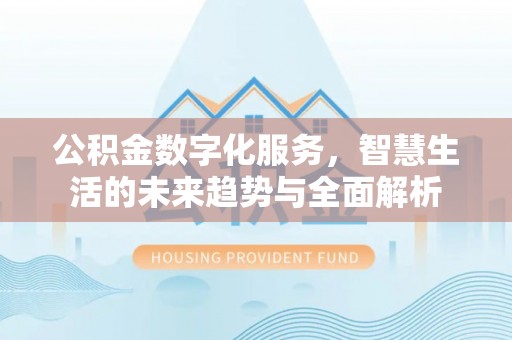 陇川公积金数字化服务，智慧生活的未来趋势与全面解析