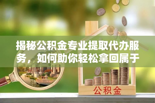 陇川揭秘公积金专业提取代办服务，如何助你轻松拿回属于你的资金