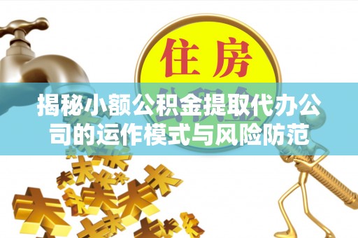 陇川揭秘小额公积金提取代办公司的运作模式与风险防范