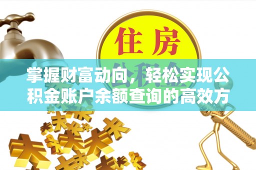 陇川掌握财富动向，轻松实现公积金账户余额查询的高效方式