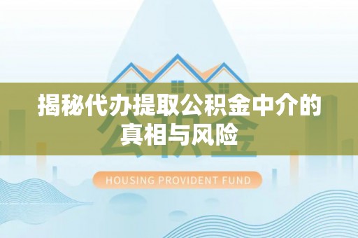 陇川揭秘代办提取公积金中介的真相与风险