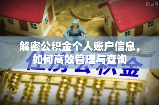 陇川解密公积金个人账户信息，如何高效管理与查询