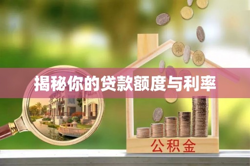 陇川揭秘你的贷款额度与利率