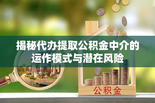 陇川揭秘代办提取公积金中介的运作模式与潜在风险